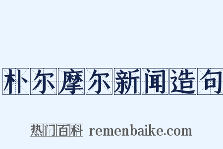 朴尔摩尔新闻造句是什么意思的图片